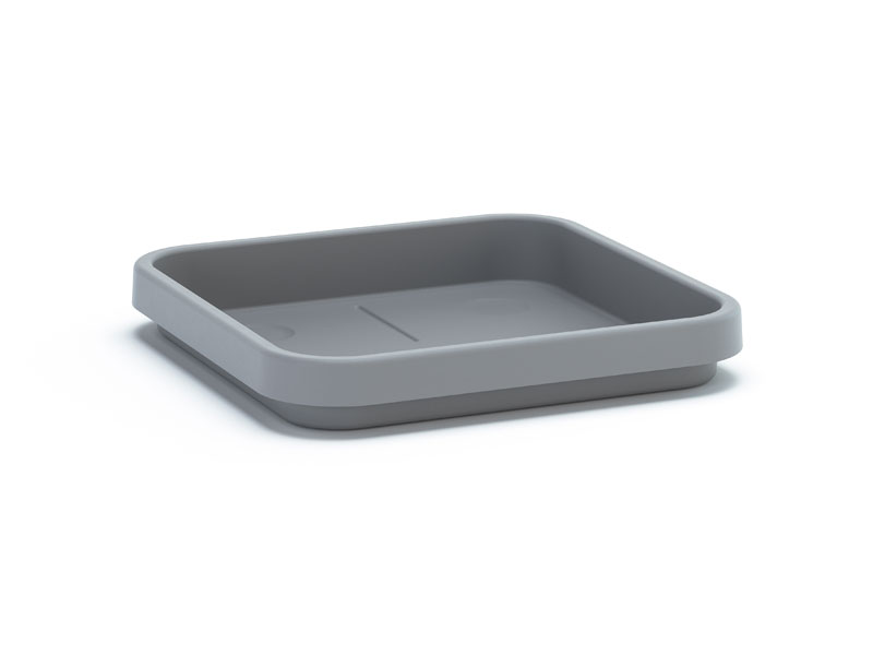 Untersetzer Viva Square in Betonfarbe und der Groesse 37