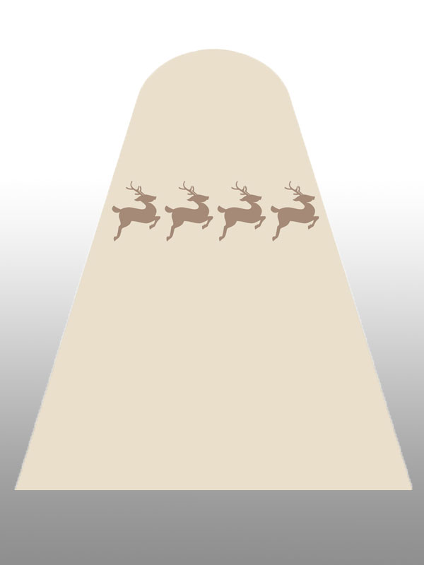 Winterschutz-Vlieshaube mit Rentier-Motiv