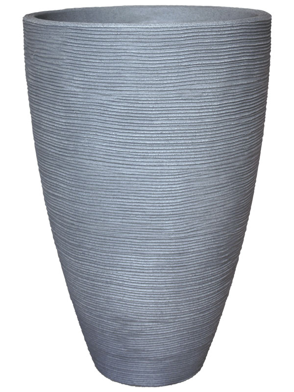 Rillentopf rund in der Farbe Beton und der Groesse 60