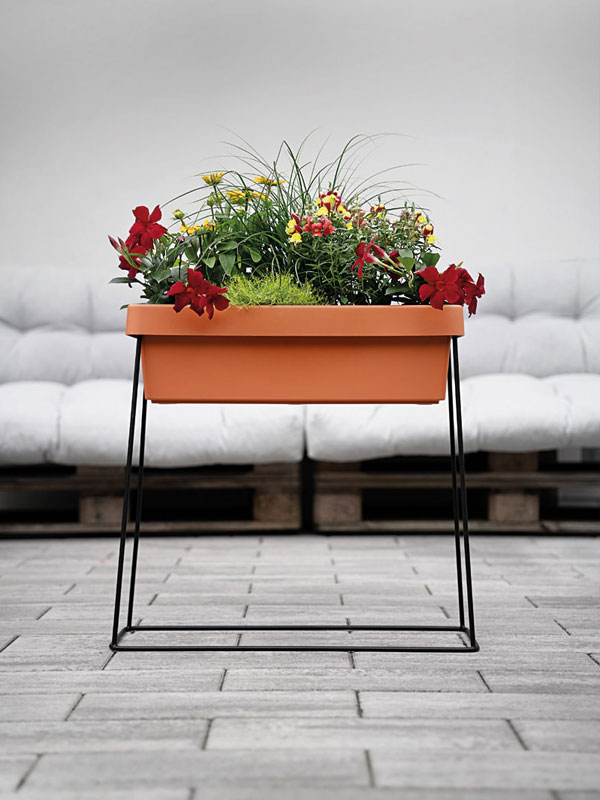 Blumenkasten Viva in der Groesse 40 cm im Pflanzegestell