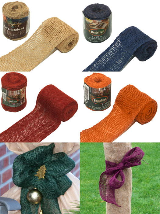 Deko-Juteband-Winterschutz Deko-Juteband, unifarben