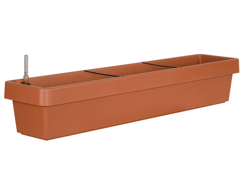 Blumenkasten Viva in Terracotta mit 100 cm Groesse freigestellt