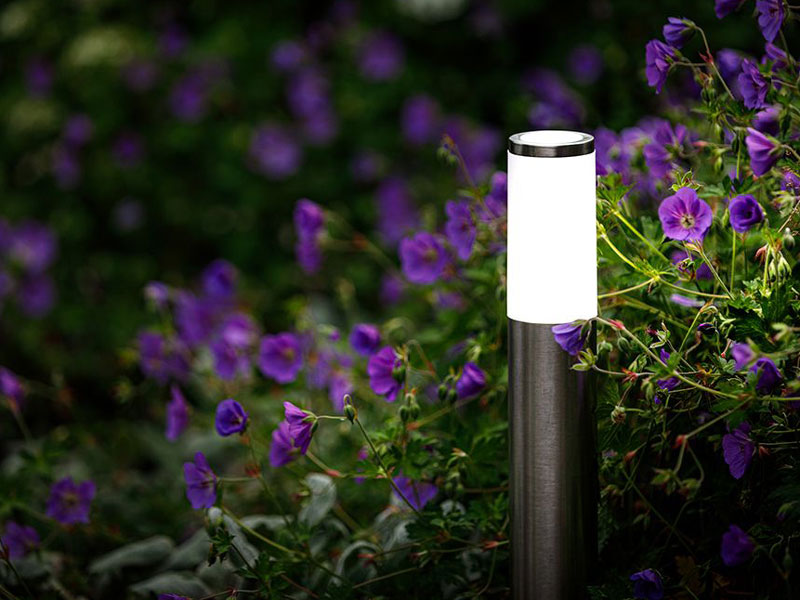 Gartenleuchte Lunia beleuchtet Staudenbeet Gartenleuchte Lunia beleuchtet ein Staudenbeet