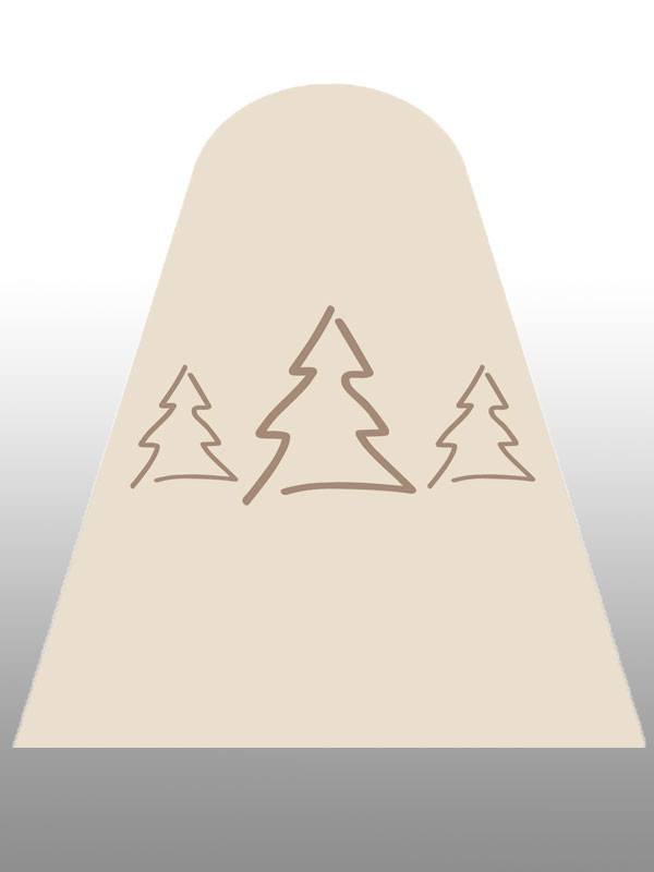 Winterschutz-Vlieshaube mit Tannenbaum-Motiv