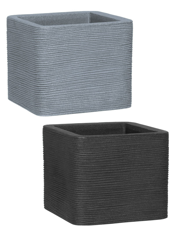 Pflanzkuebel Rillentopf Kubus in verschiedenen Farben