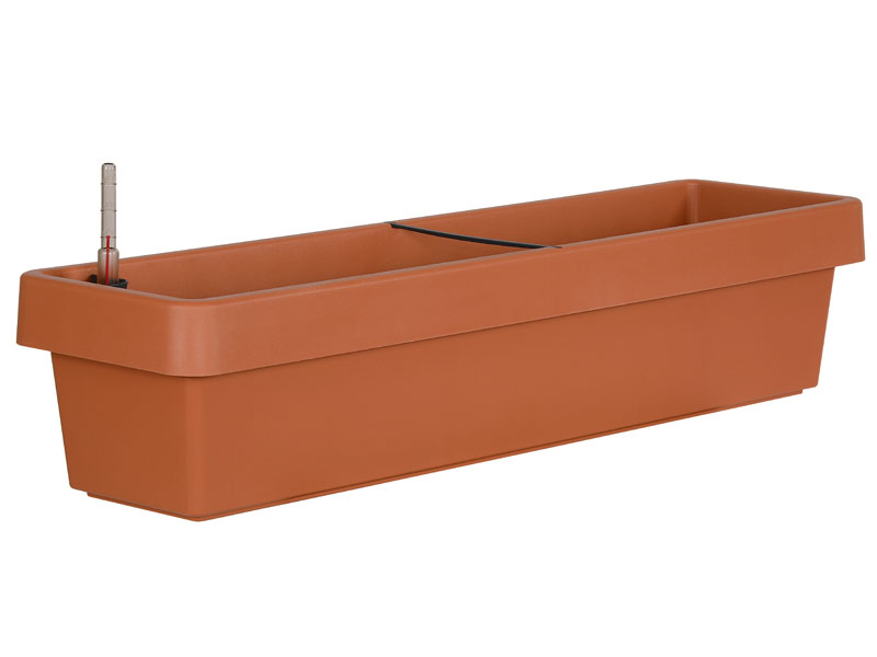 Blumenkasten Viva in Terracotta mit 80 cm Groesse freigestellt