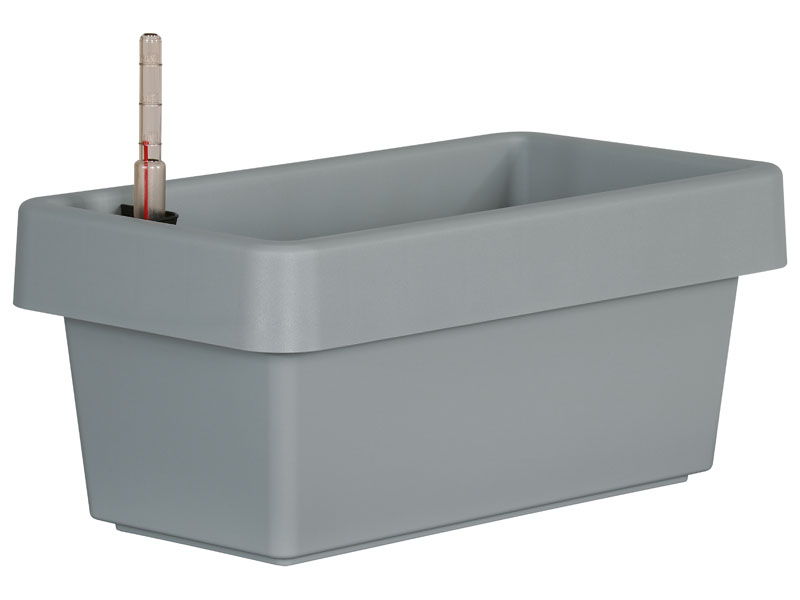 Blumenkasten Viva in Betonfarbe mit 40 cm Groesse freigestellt