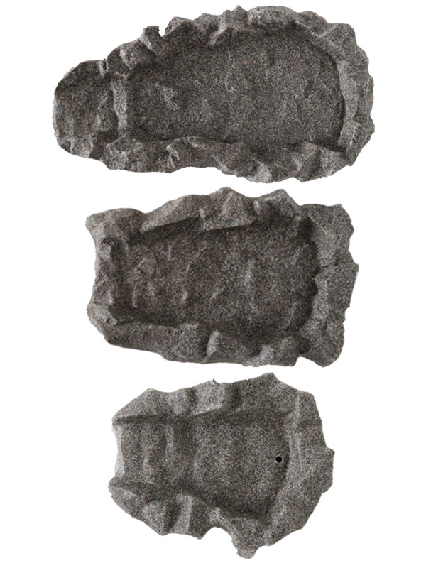 Bachlauf-Set-Schalen Ems in Steinoptik auf weissem Hintergrund