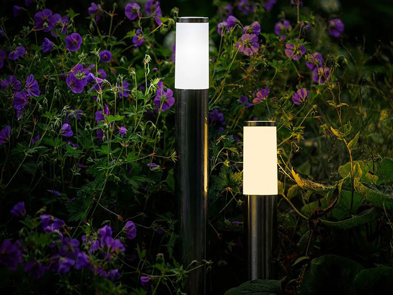 Silia Gartenleuchte in warmweiß und weiß