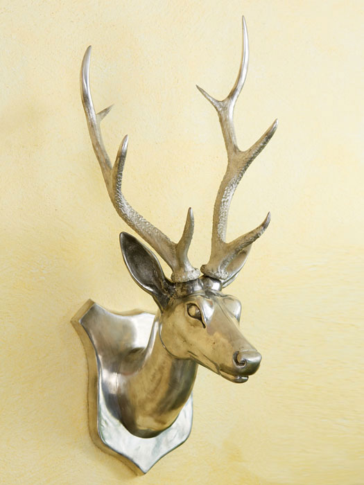 alu-skulptur-hirschkopf Aluminium-Skulptur Hirschkopf (Art.Nr. 88882alu)