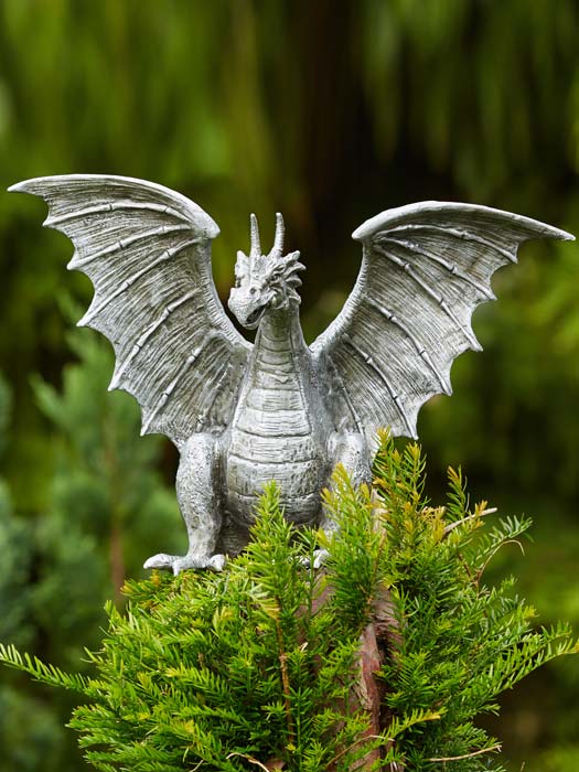 drache-terrador-alu-front Aluminium-Figur Drache Terrador (Art.Nr. 90166alu)