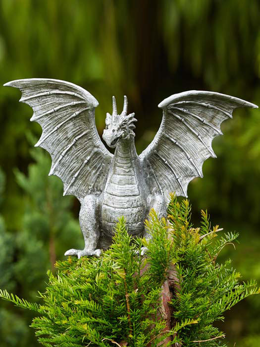 alu-figur-drache Alu-Figur Drache Terrador auf Stele (Art.Nr. 90166alu.4)