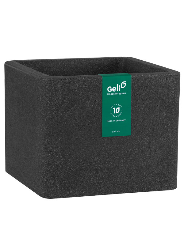 Pflanztopf Cube Quadrat in Anthrazit freigestellt