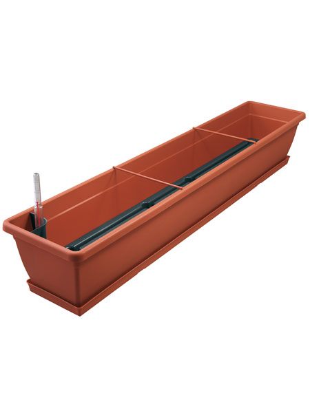 Blumenkasten Aqua Toscana in der Farbe Terracotta und Groesse 100