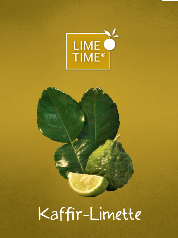 kaffir-limette-etikett Limettenbaum 'Kaffir-Limette' - Lime Time®