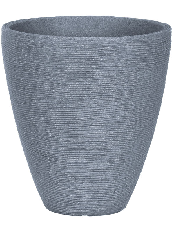 Rillentopf rund in der Farbe Beton und der Groesse 42