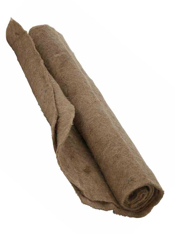 Zusammengerollte Jute-Nadelfilzmatte