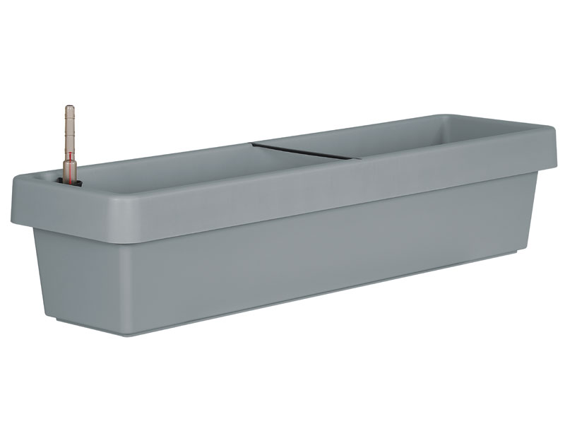 Blumenkasten Viva in Betonfarbe mit 80 cm Groesse freigestellt