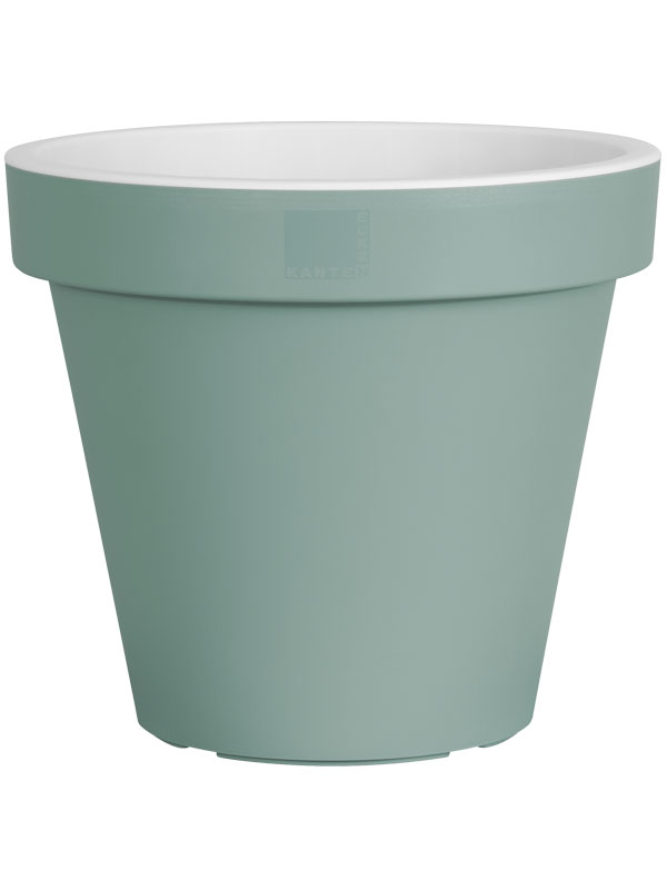 Pflanztopf E und K Bicolor in Eukalyptus und Weiss