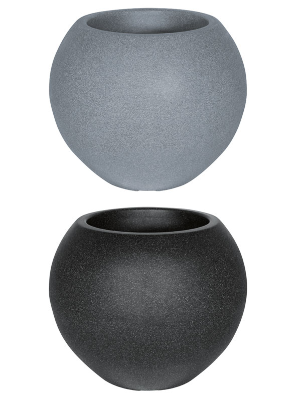 Kugeltopf von Geli in den Farben Anthrazit und Beton