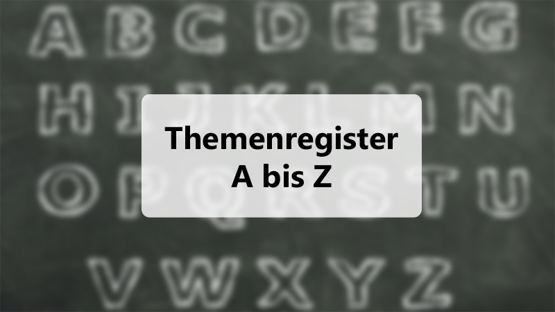 Magazin Themenregister 