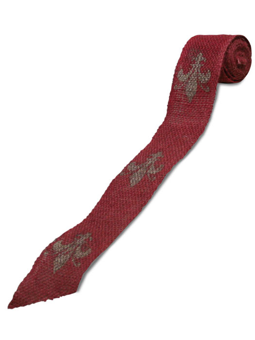 juteband-rot-gold-1 Deko-Juteband mit Lilien-Design