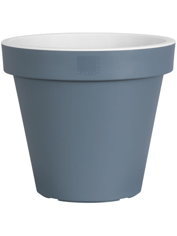 Pflanztopf E und K Bicolor in Blaugrau und Weiss