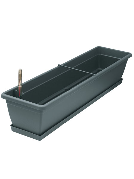 Blumenkasten Aqua Toscana in der Farbe Anthrazit und Groesse 80