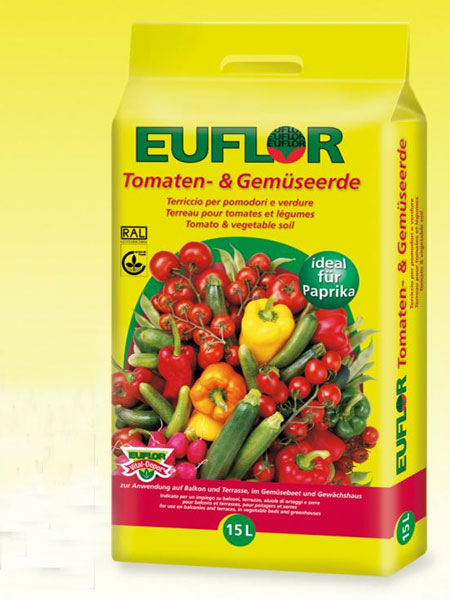EUFLOR Bio Tomaten & Gemüseerde für die Weiterkultur von Gemüse im Nutzgarten