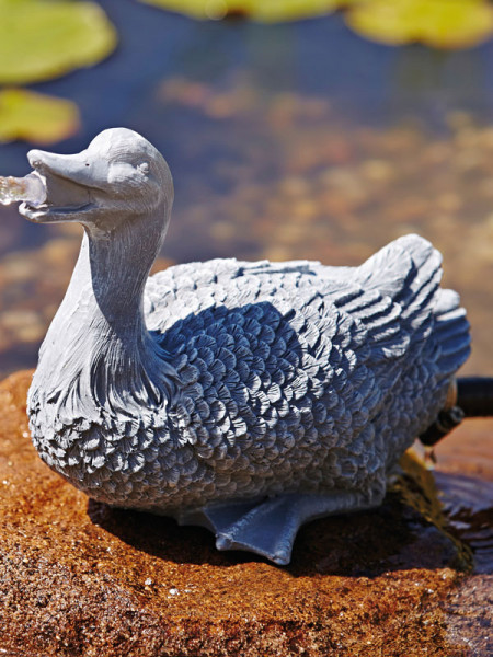 Wasserspeier Ente seitlich