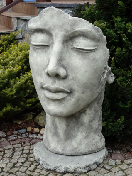 Betonbüsten-Set - Gesichter &#039;Frau&#039; und &#039;Mann&#039; - Skulpturen - XXL-Produkt