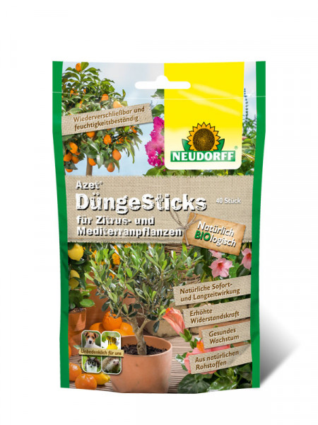Azet® DüngeSticks für Zitrus- und Mediterranpflanzen